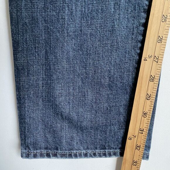 Guess Jeans Men 32x32 Slim Straight Del Mar Fit Dark Wash Blue Distressed - Picture 7 of 16